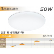 【 舞光】雲朵LED吸頂燈 三段壁切調色